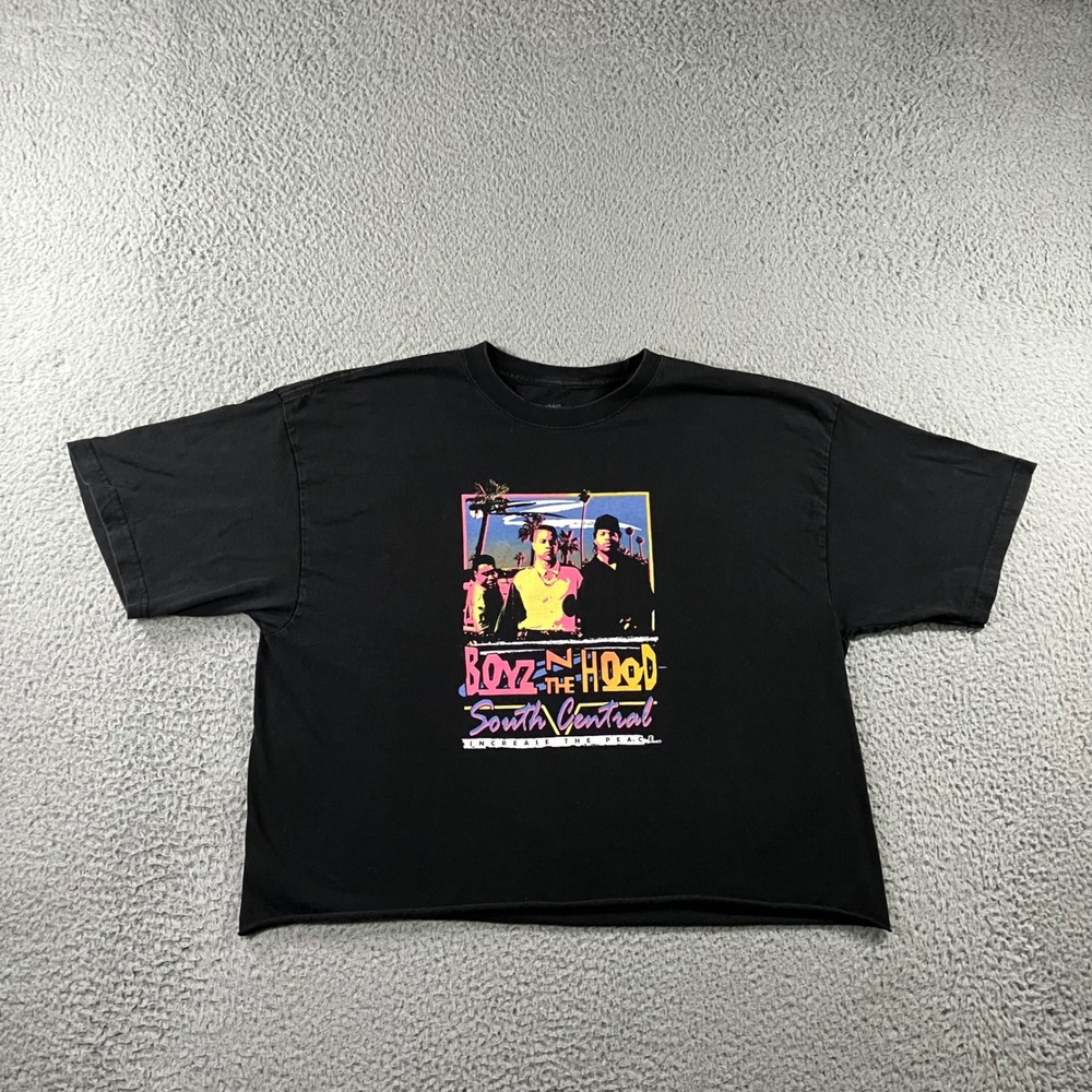 Boyz N The Hood T-Shirt Women XL Black Graphic Cropped 90s West Coast Hip Hop